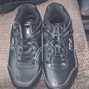 Fila Men's Black Leather Sneakers